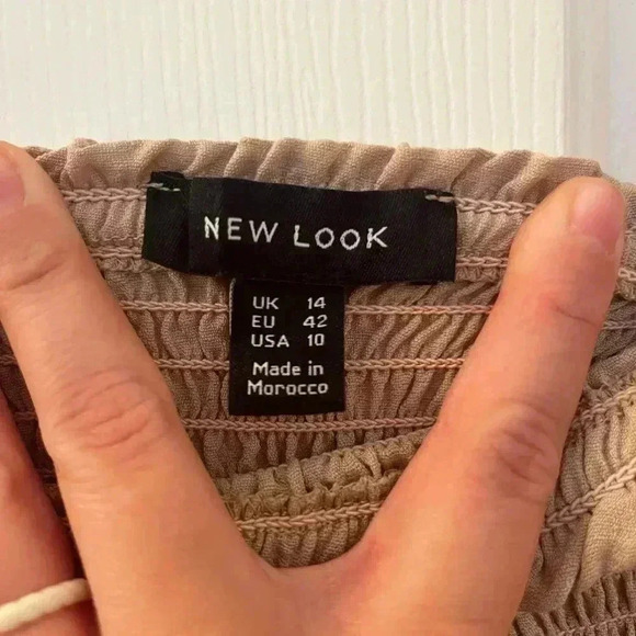 New Look ASOS Shirred Square-Neck Midi Dress / size 10 - Picture 4 of 4